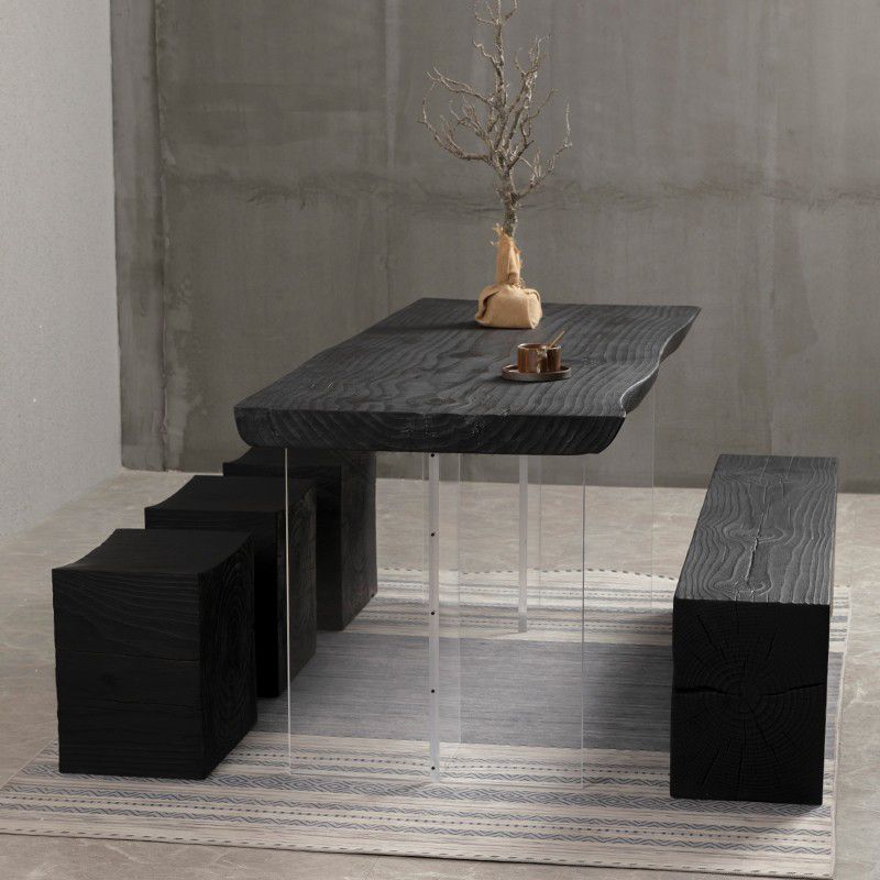 Modern Black in Solid Wood Counter Table Specialty Dining Table for Kitchen Clearhalo 'Dining Tables & Seating' 'Dining Tables' 'dining_table' 'furn' 'furn_dining_table' 'Furniture' 'Kitchen & Dining Furniture' 1200x1200_aff7e80d-5217-4dee-a59d-c16cd8a23651