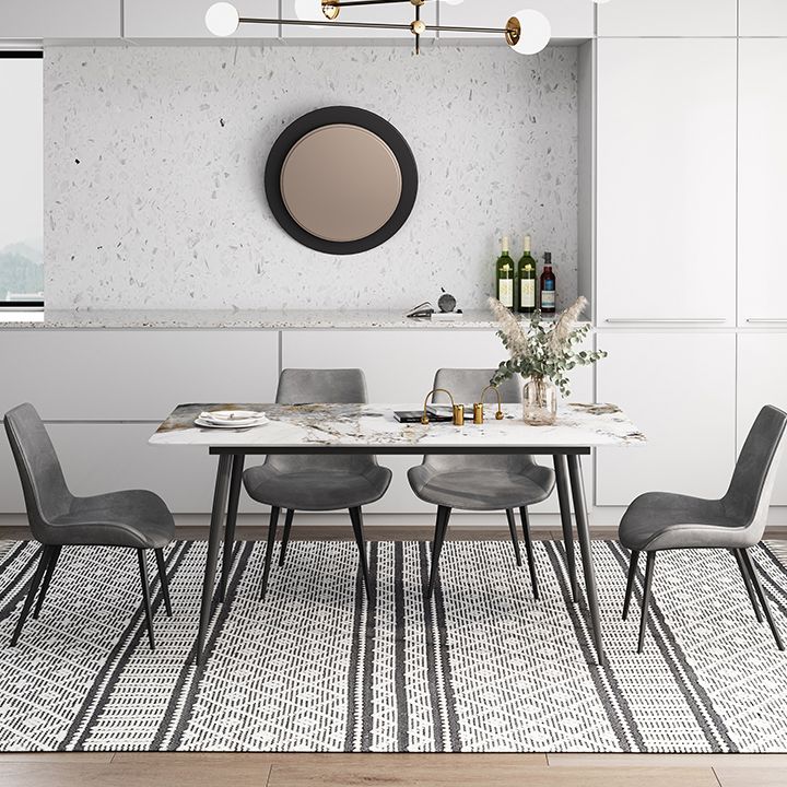 Industrial Style Rectangle Dining Site Table Stone Dining Room Home Furniture Clearhalo ' dining_table' 'Dining Tables & Seating' 'Dining Tables' 'furn' 'furn_dining_table' 'Furniture' 'furniture_dining_table' 'Kitchen & Dining Furniture' 'kitchen&dining_furn' 'kitchen' 'kitchen_dining_table' 1200x1200_aff90b78-03cb-41de-87f3-55dbd7c086f1