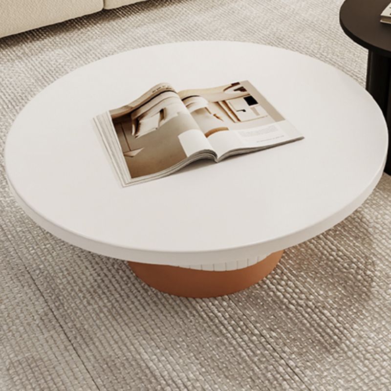 Contemporary Cocktail Table Round Pedestal Wood Coffee Cocktail Table Clearhalo 'Coffee & Accent Tables' 'Coffee Tables' 'coffee_tables' 'furn' 'furn_coffee_tables' 'Furniture' 'Living Room Furniture' 1200x1200_aff91bd7-0150-4497-add8-9a2071531186
