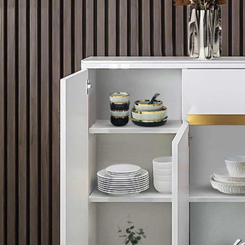 Credenza in pietra a buffet moderno con armadi e cassetti