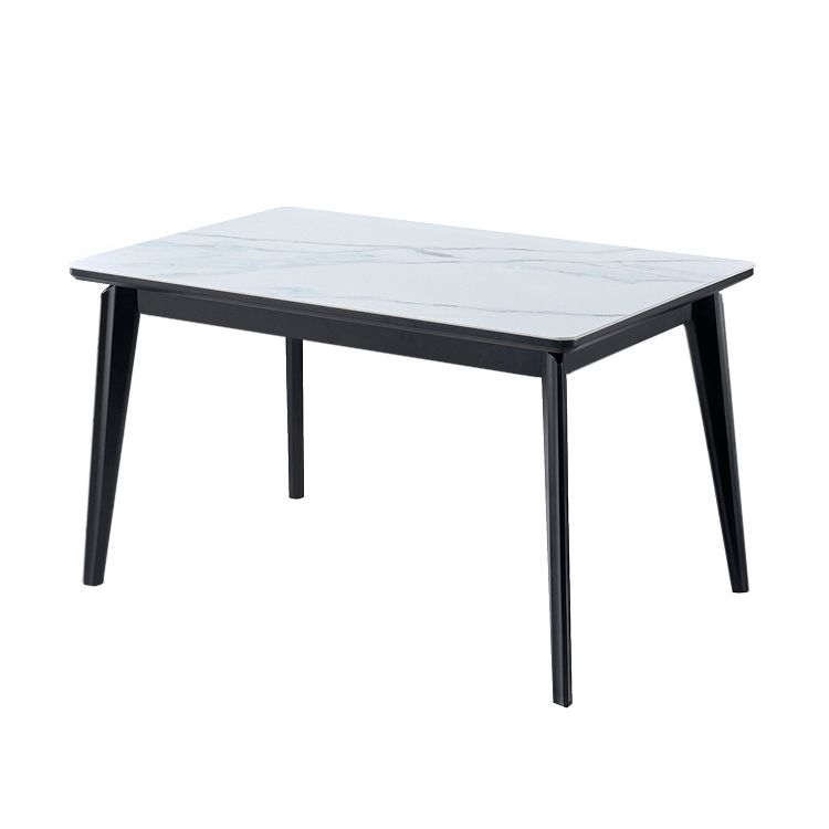 Fixed Sintered Stone Top Kitchen Table Set with 4 Legs Base Dining Furniture for Home Clearhalo 'Dining Room Sets' 'Dining Tables & Seating' 'dining_room_set' 'furn' 'furn_dining_room_set' 'Furniture' 'furniture_dining_room_set' 'Kitchen & Dining Furniture' 'kitchen&dining_furn' 'kitchen' 1200x1200_aff98f6a-2517-43dd-92c3-2ad3518a2c6a