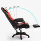 Swivel gamingstoel met zwarte nylon frame moderne computerbureau stoel met wielen