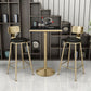 Glam 1/3/5 Pieces Faux Marble Bar Table Set Fixed Table Counter Set for Home Use