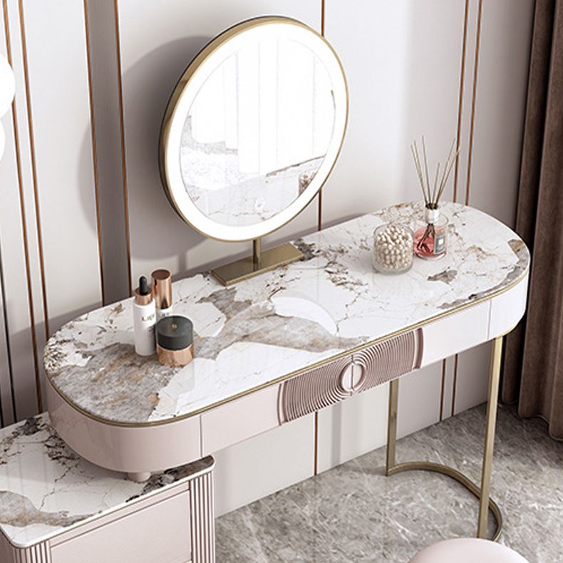 Bureau de vanité blanche moderne avec 5 tiroirs de rangement 15,74 "de largeur de vanité en bois de large