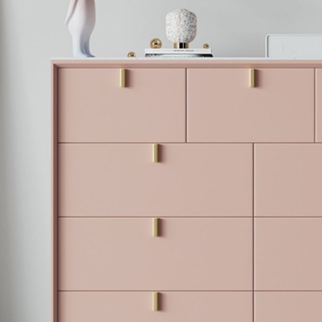 Tavolo da sideboard in legno massiccio rosa Server da pranzo moderno con cassetti