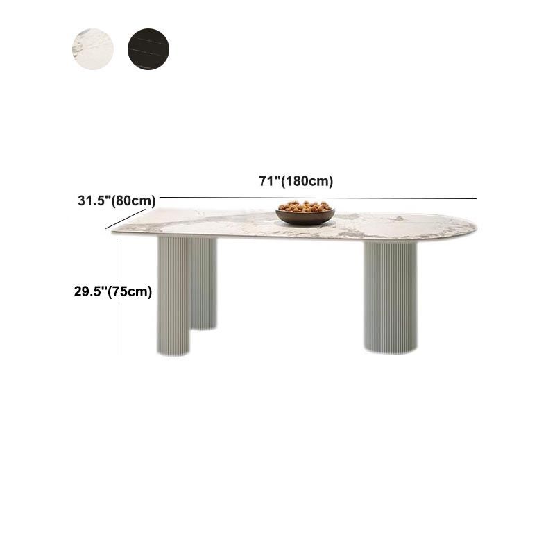 Stone Top Dining Table Traditional Luxury Dining Table with 3 Legs Clearhalo 'Dining Tables & Seating' 'Dining Tables' 'dining_table' 'furn' 'furn_dining_table' 'Furniture' 'furniture_dining_table' 'Kitchen & Dining Furniture' 'kitchen' 'kitchen_dining_table' 1200x1200_b0009af0-9094-4f3c-a2d5-e9562ceffe9f