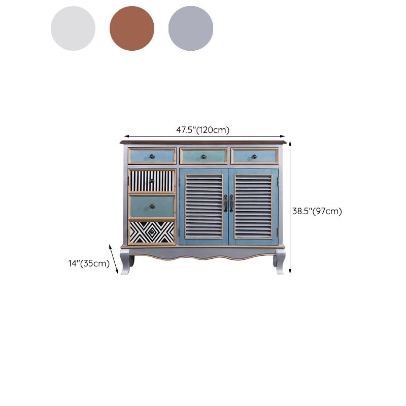 38.18" Tall Wood Rectangular Cabinet 3 - Drawer and 2 - Door Accent Chest Clearhalo 'Cabinets & Chests' 'cabinets_chests' 'furn' 'furn_cabinets_chests' 'Furniture' 'Living Room Furniture' 1200x1200_b000c7eb-ce1d-4a78-ba47-93d12d660269