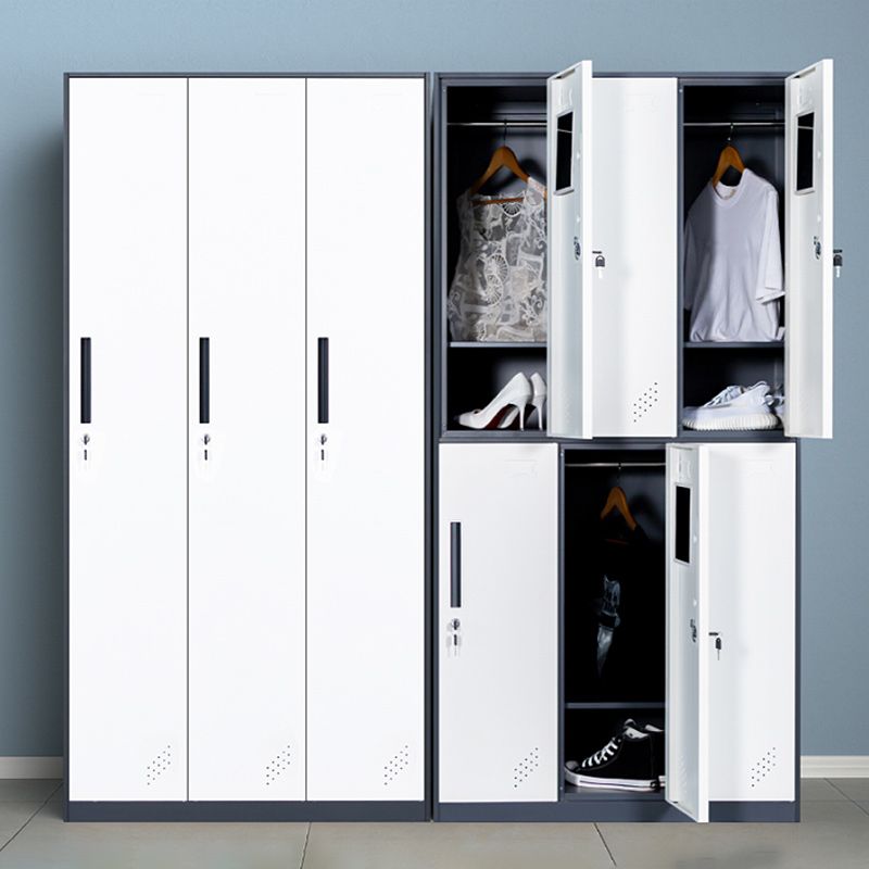 Contemporary Style Wardrobe Metal Home Wardrobe Closet with Doors Clearhalo 'Armoires & Wardrobes' 'armoires_wardrobes' 'Bedroom Furniture' 'furn' 'furn_armoires_wardrobes' 'Furniture' 1200x1200_b001d0c7-0d05-4f03-abd5-9bc6ad0c5619