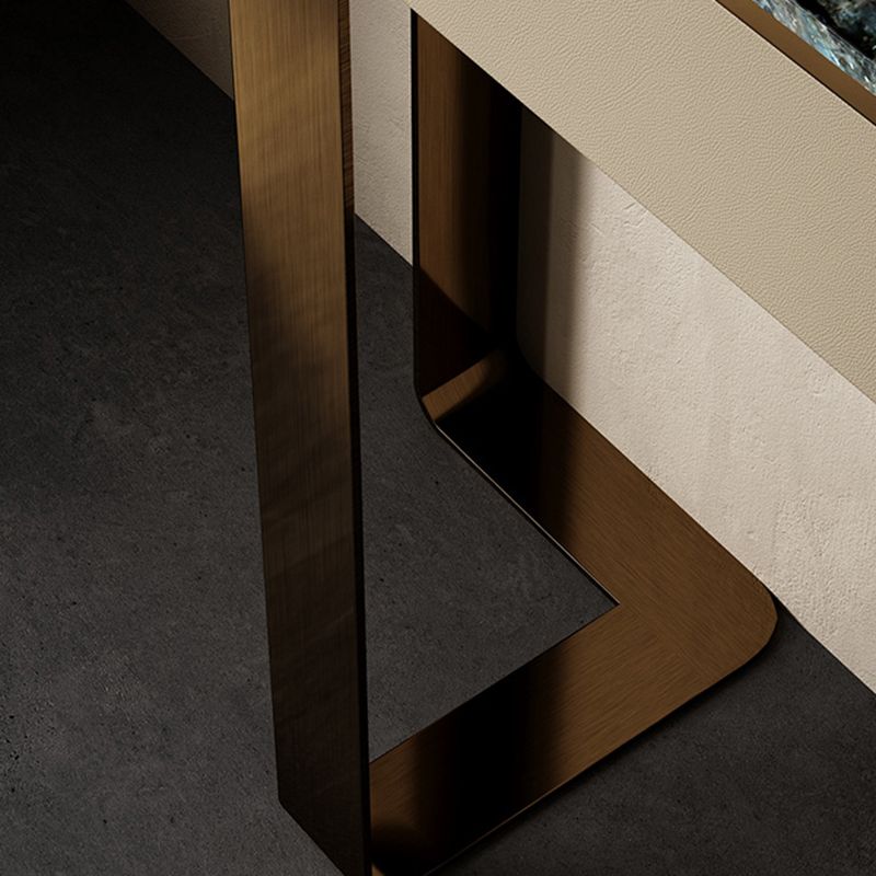 ホール用のステンレススチールブラケットを備えたモダンコンソールアクセントテーブル