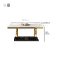 Glam Style Dinner Table Rectangle Stone Dining Room Table for Kitchen Clearhalo 'Dining Tables & Seating' 'Dining Tables' 'dining_table' 'furn' 'furn_dining_table' 'Furniture' 'Kitchen & Dining Furniture' 1200x1200_b0072de5-21cc-4159-b960-0b829d71717a