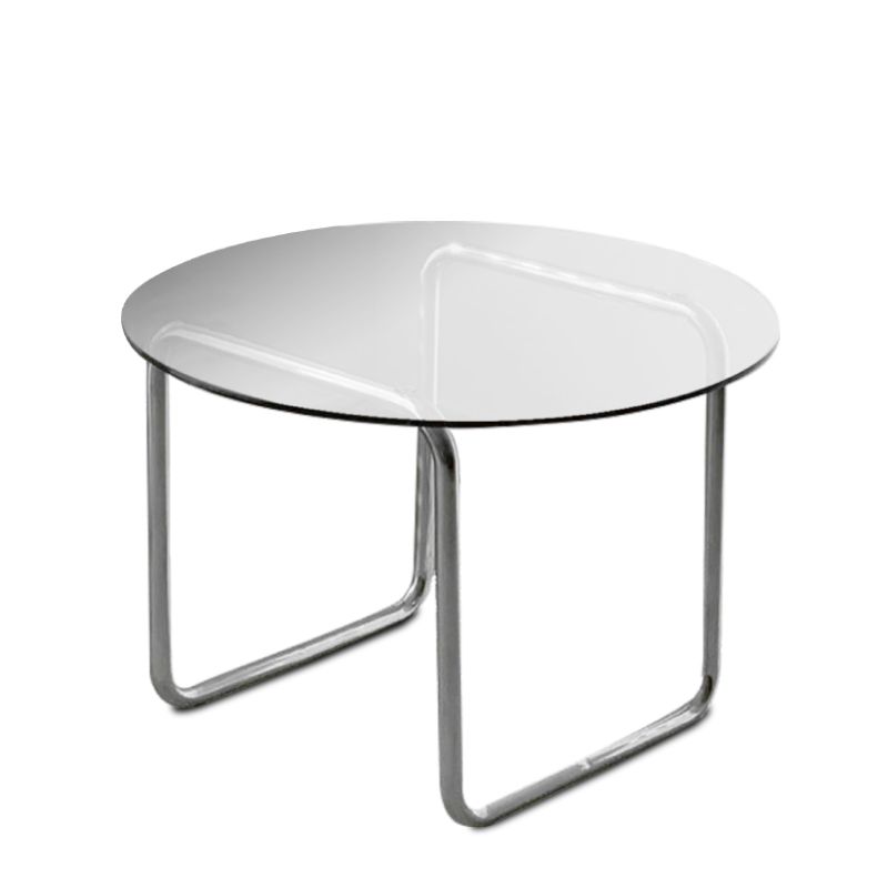 Modern Glass Coffee Table Round Sled Coffee Table for Living Room Clearhalo 'Coffee & Accent Tables' 'Coffee Tables' 'coffee_tables' 'furn' 'furn_coffee_tables' 'Furniture' 'Living Room Furniture' 1200x1200_b00885a2-c533-4cd1-9155-eea73983bd51