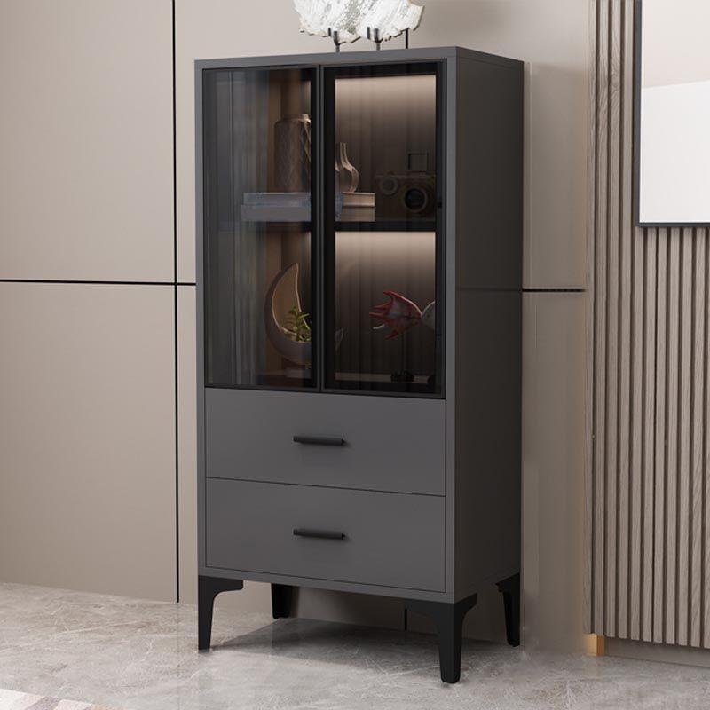 Glam Style Server Engineered Wood Sideboard with Door for Home Use Clearhalo 'buffet_sideboard' 'Buffets & Sideboards' 'furn' 'furn_buffet_sideboard' 'Furniture' 'Kitchen & Dining Furniture' 1200x1200_b008da38-b07d-4698-acd5-8d20717488a4