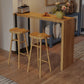 Tabouret de bar de restaurant de tabouret de bar contemporain en bois massif avec pédale