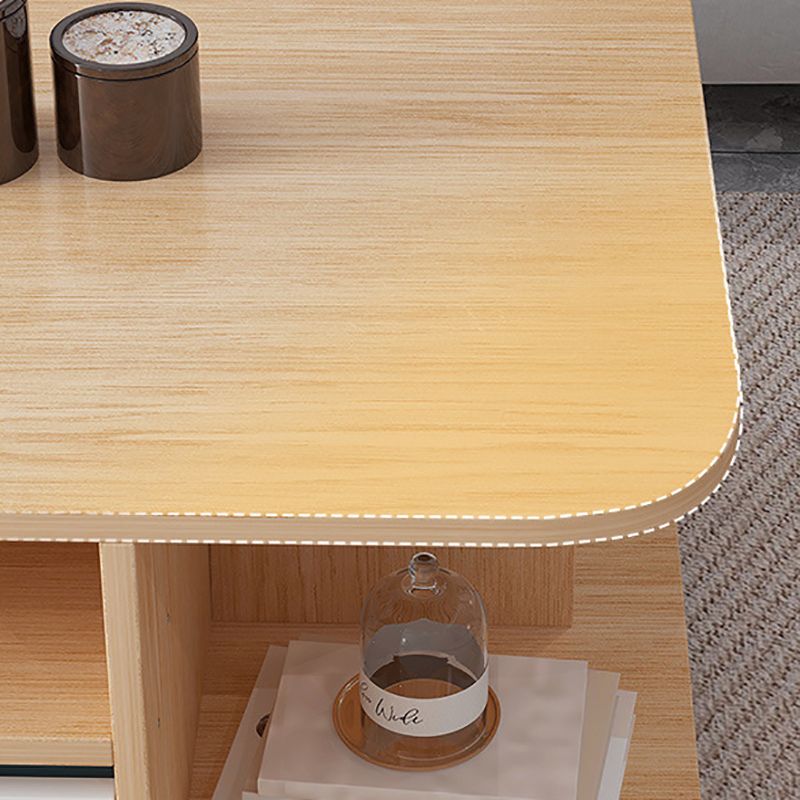 Scandinavian Coffee Table with Shelves and 1 Drawer Cocktail Table Clearhalo 'Coffee & Accent Tables' 'Coffee Tables' 'coffee_tables' 'furn' 'furn_coffee_tables' 'Furniture' 'Living Room Furniture' 1200x1200_b009698e-28ae-4fc4-93d5-593611398db5