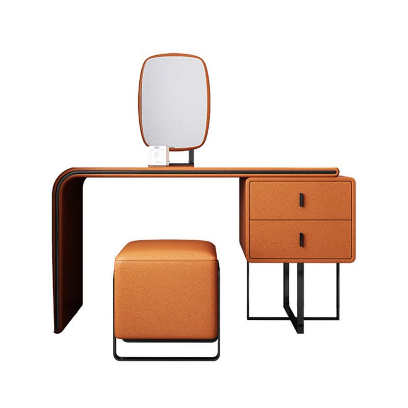 Glam Glam Faux Leather Vanity Dracks Table