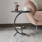 Abstract Round End Table Minimalist Side End Table for Living Room