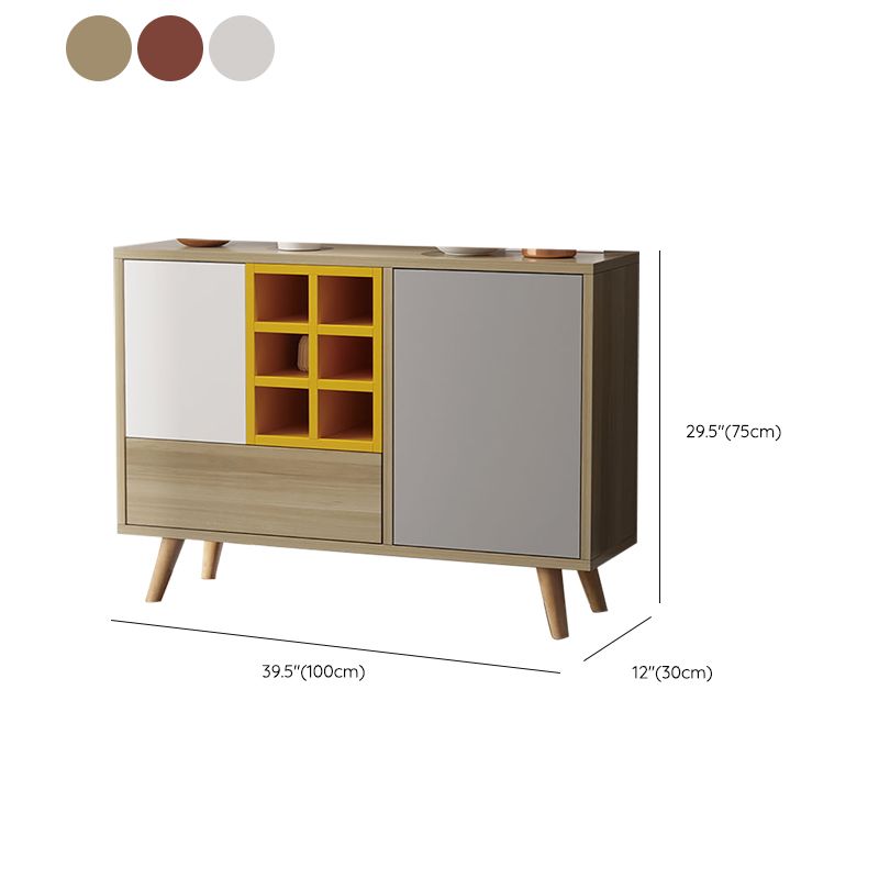 Scheda laterale in stile Glam Porta in legno ingegnerizzato per soggiorno