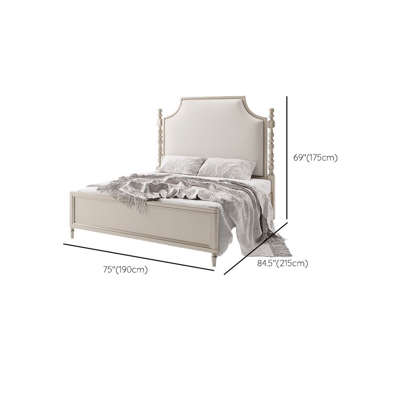 Frans land vast hout standaard bed hoofdeinde bedframe met benen