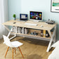 Rectangular Manufactured Wood Writing Desk Contemporary Trestle Base Desk with Shelf Clearhalo 'furn' 'furn_office_desk' 'Furniture' 'Office Desks' 'Office Furniture' 'office_desk' 1200x1200_b00e325d-82e3-4844-9fcb-a790ea841983