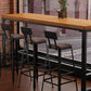 Pine Wood Bar Dining Table Industrial Rectangle Bar Table with Trestle Pedestal for Cafe Clearhalo 'Bar Furniture' 'Bar Tables' 'bar_tables' 'furn' 'furn_bar_tables' 'Furniture' 'furniture_bar_tables' 'Kitchen & Dining Furniture' 1200x1200_b00f7d29-2d36-492e-9a1c-ba893640580d