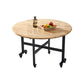 Modern Style Round Solid Wood Dining Table in Natural Color for Dining Room Clearhalo 'Dining Tables & Seating' 'Dining Tables' 'dining_table' 'furn' 'furn_dining_table' 'Furniture' 'Kitchen & Dining Furniture' 1200x1200_b0114bfe-6af4-4841-88e5-f3b29a1ab7ef