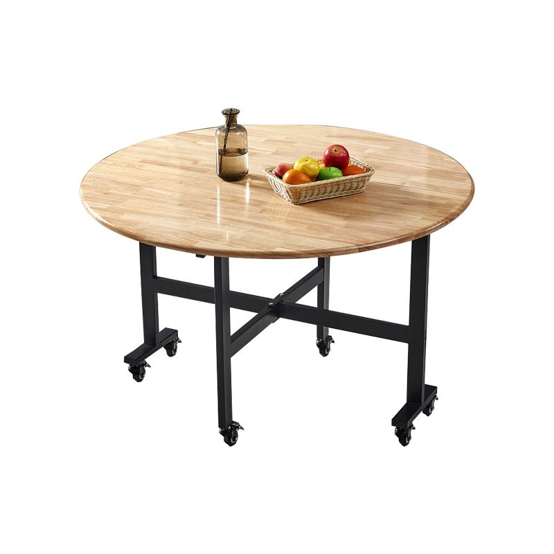 Modern Style Round Solid Wood Dining Table in Natural Color for Dining Room Clearhalo 'Dining Tables & Seating' 'Dining Tables' 'dining_table' 'furn' 'furn_dining_table' 'Furniture' 'Kitchen & Dining Furniture' 1200x1200_b0114bfe-6af4-4841-88e5-f3b29a1ab7ef