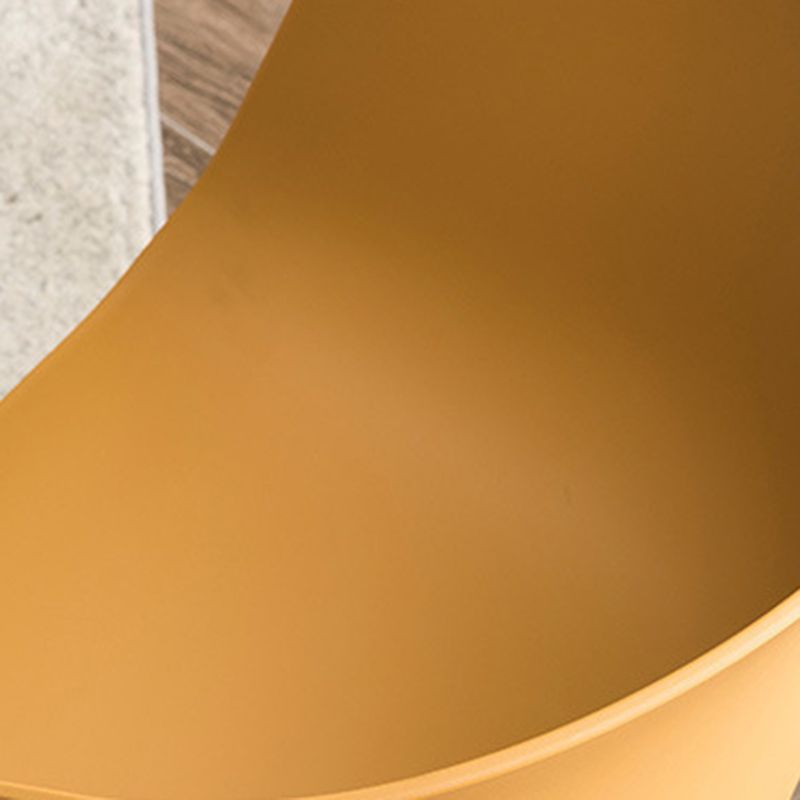 Nordic Style Arm Chair Plastic Home Side Chair with Black Legs 22"x22"x30.3" Clearhalo 'Dining Chairs' 'Dining Tables & Seating' 'dining_chair' 'Furniture' 'furniture_dining_chair' 'Kitchen & Dining Furniture' 1200x1200_b011dfea-dd41-4a54-8f6f-816300d9422e