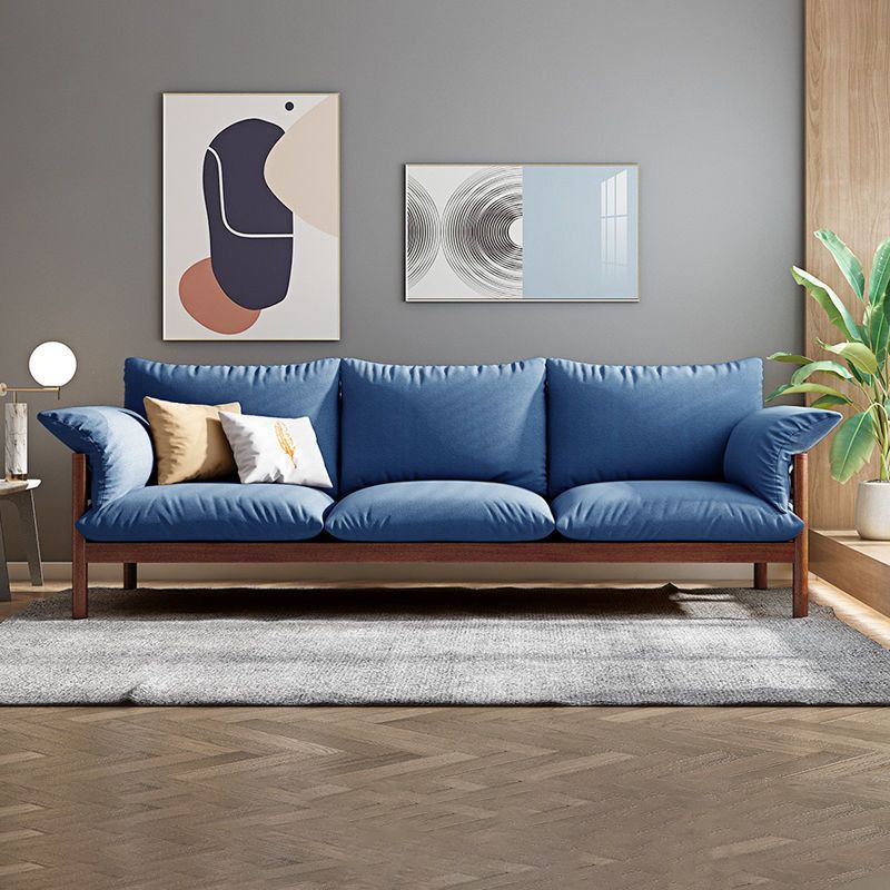 Sofa en laine à 3 places avec coussins d'oreiller en arrière et bras top