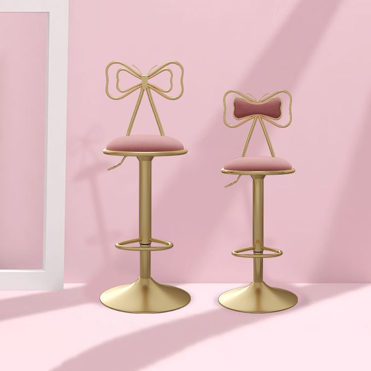 Adjustable Glam Bar Stool Footrest Low Back Upholstered Indoor Counter Stool Clearhalo 'Bar Furniture' 'Bar Stools' 'bar_stools' 'furniture_bar_stools' 'Kitchen & Dining Furniture' 'kitchen&dining_furn' 'kitchen' 'kitchen_furn' Furniture' 1200x1200_b0131bf6-d911-4942-ad6d-7597418e25da