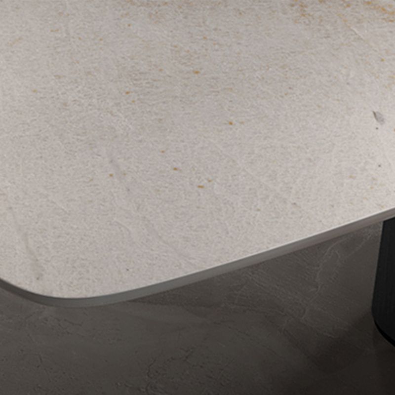 Modern Dining Rectangle Table Sintered Stone Table with Metal Leg for Home Clearhalo 'Dining Tables & Seating' 'Dining Tables' 'dining_table' 'furn' 'furn_dining_table' 'Furniture' 'Kitchen & Dining Furniture' 1200x1200_b014a505-007d-4576-9680-ca1d71250169