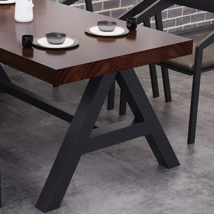 Industrial 1/3/5 Pieces Dining Set Rectangle Pine Wood Dining Table for Dining Room