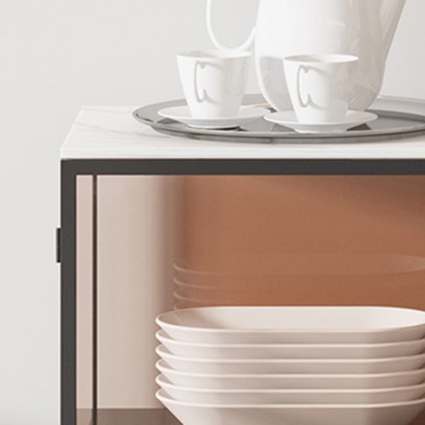 Modern Style Sideboard with Metal Legs Storage Sideboard for Kitchen Bar Clearhalo 'buffet_sideboard' 'Buffets & Sideboards' 'furn' 'furn_buffet_sideboard' 'Furniture' 'Kitchen & Dining Furniture' 1200x1200_b015d19f-319c-4893-a9e0-a6e45ac63bbc