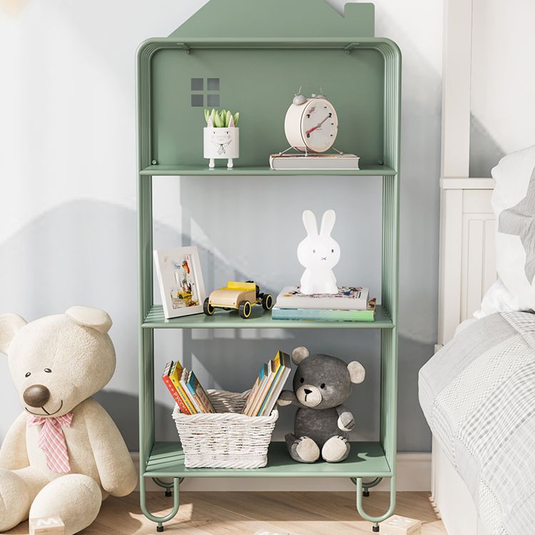 Metaal moderne accenttafel nachtkastje open opslagpoten gesneden nachttafel met planken