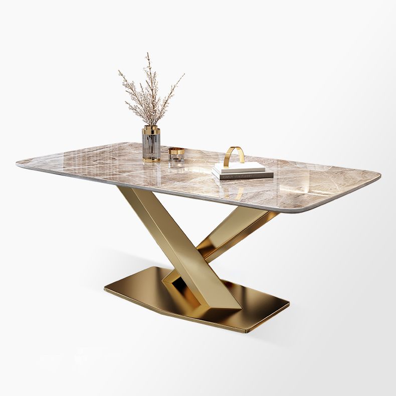 Modern Gray Kitchen Dining Set Sintered Stone Rectangle Shape Dining Set with Pedestal Clearhalo 'Dining Room Sets' 'Dining Tables & Seating' 'dining_room_set' 'furn' 'furn_dining_room_set' 'Furniture' 'furniture_dining_room_set' 'Kitchen & Dining Furniture' 'kitchen&dining_furn' 'kitchen' 1200x1200_b0169d92-a2f3-4deb-a375-1fe7ca354416