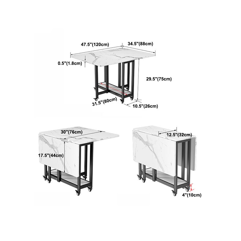Modern Tripod Base Dinette Table Chipboard Folding Table Home Furniture (only Table) Clearhalo 'Dining Tables & Seating' 'Dining Tables' 'dining_table' 'furn' 'furn_dining_table' 'Furniture' 'furniture_dining_table' 'Kitchen & Dining Furniture' 'kitchen' 'kitchen_dining_table' 1200x1200_b0181f50-f72f-4f75-8964-497a7fc9ea1b