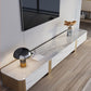 Contemporary Stone TV Console Enclosed Storage TV Stand Console for Living Room
