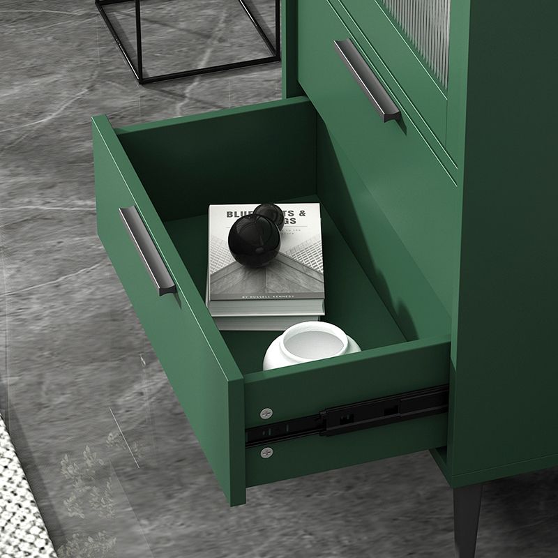 11.8" W Contemporary Bar Pulls Accent Chest in White/ Blue/ Green with Steel Legs Clearhalo 'Cabinets & Chests' 'cabinets_chests' 'furn' 'furn_cabinets_chests' 'Furniture' 'Living Room Furniture' 1200x1200_b019fd81-36e4-4517-8464-4ced10ed7980