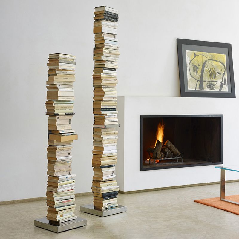 Libreria moderna in metallo, libreria geometrica chiusa per qualsiasi stanza