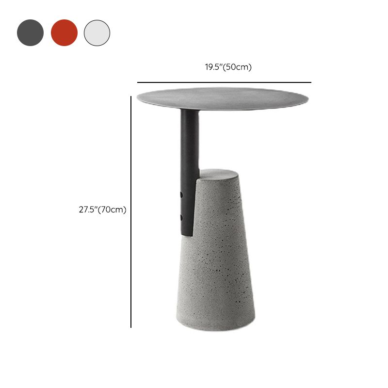 Concrete Side Table Modern Pedestal Round End Table for Living Room Clearhalo 'Coffee & Accent Tables' 'End & Side Tables' 'end_side_tables' 'furn' 'furn_end_side_tables' 'Furniture' 'Living Room Furniture' 1200x1200_b01b1dc0-7d79-43e8-bf08-b16773ecef0e