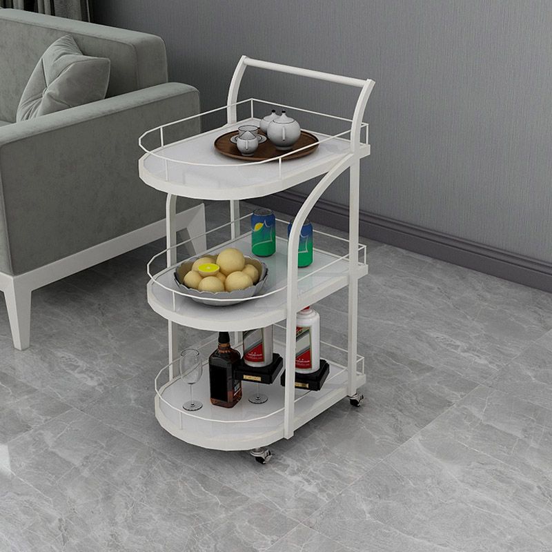 Table de préparation à la maison moderne de stockage ouvert Home Dining Table de préparation