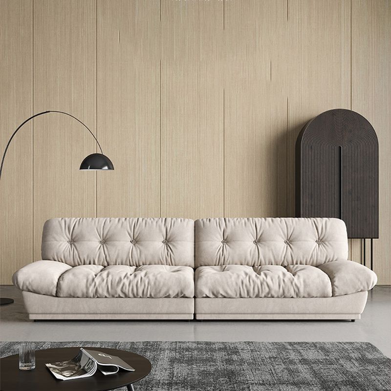 Faux Leather/ Suede Contemporary Tufted Split-Back Settee Sofa Clearhalo 'furn' 'furn_sofas' 'Furniture' 'Living Room Furniture' 'Sofa' 'sofas' 1200x1200_b01ec7aa-296c-425e-8d91-347fb4b51ac4