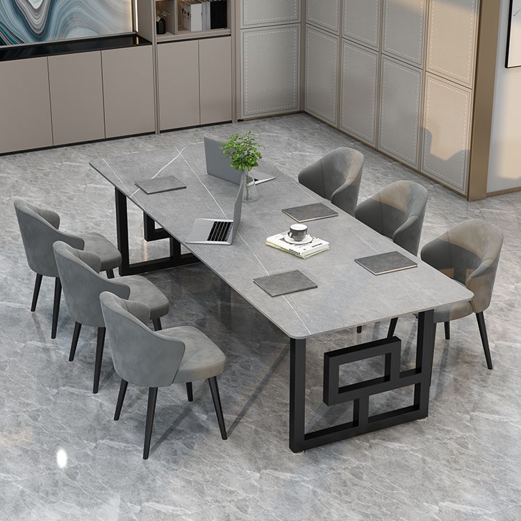 Scrivania per ufficio in pietra in stile industriale da 29,53 pollici