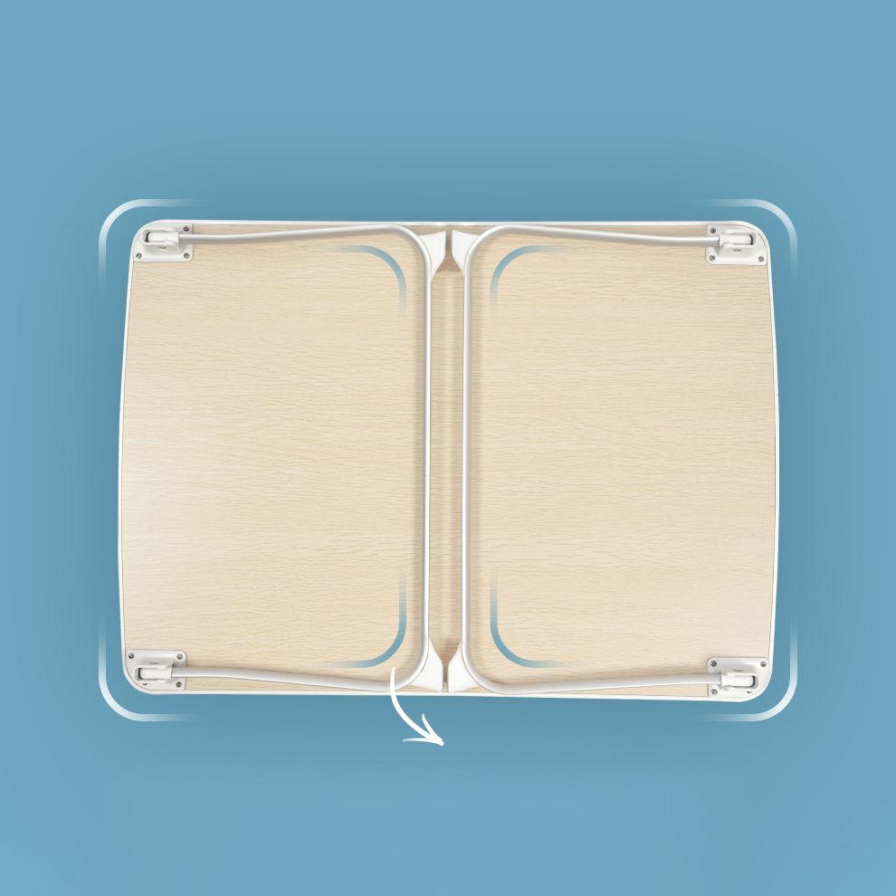 Table des ordinateurs portables rectangulaires flottants fabriqués en bois