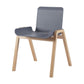 Contemporary Dining Plastic Chairs Armless Chair with Wood Legs for Home