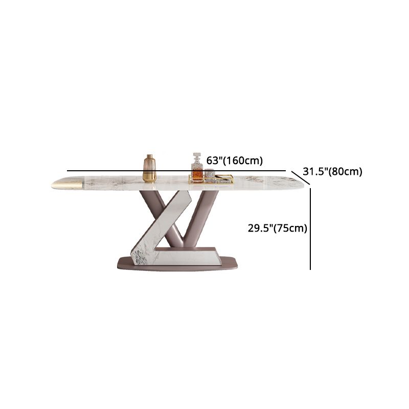 Luxury Sintered Stone Top Dining Set Rectangle 1/4/5/7 Pieces Dining Room Table Set Clearhalo 'Dining Room Sets' 'Dining Tables & Seating' 'dining_room_set' 'furn' 'furn_dining_room_set' 'Furniture' 'furniture_dining_room_set' 'Kitchen & Dining Furniture' 1200x1200_b0218bef-24a7-4376-98aa-c43a950d9f12