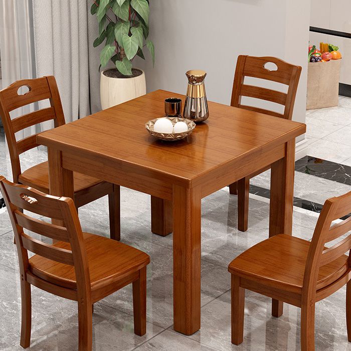 Industrial Style Dining Site Table Square Rubberwood Solid Wood Furniture Clearhalo ' dining_table' 'Dining Tables & Seating' 'Dining Tables' 'furn' 'furn_dining_table' 'Furniture' 'furniture_dining_table' 'Kitchen & Dining Furniture' 'kitchen&dining_furn' 'kitchen' 'kitchen_dining_table' 1200x1200_b0230392-ba9c-4025-957b-836e42952684