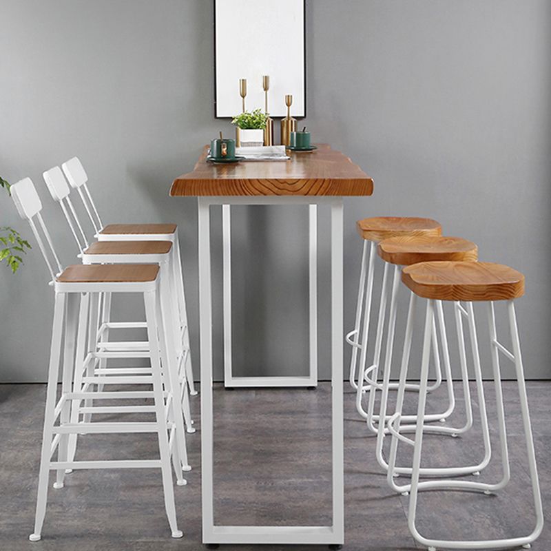 Contemporary Pub Table with Sled Rectangle Pine Wood Top Bar Table Clearhalo 'Bar Furniture' 'Bar Tables' 'bar_tables' 'furn' 'furn_bar_tables' 'Furniture' 'Kitchen & Dining Furniture' 1200x1200_b02344b8-478e-4d78-8dc0-94cd084777b5