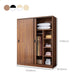 Modern Sliding Doors Wardrobe Wood Frame Freestanding Wardrobe Armoire