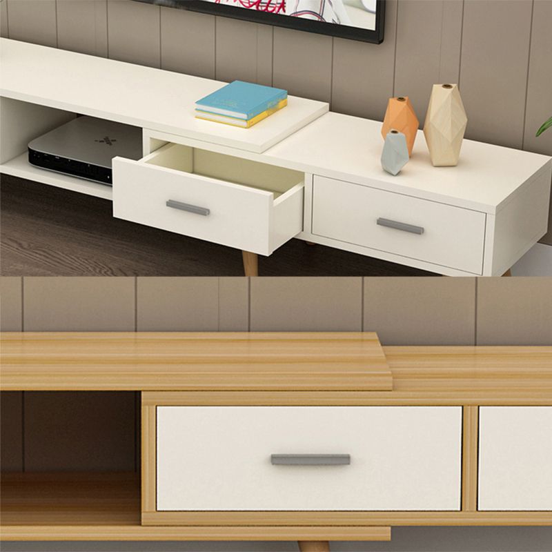 Scandinavian Style Wood TV Stand Enclosed Storage Stand Console with Drawers Clearhalo 'furn' 'furn_tv_stands_entertainment_centers' 'Furniture' 'Living Room Furniture' 'TV Stands & Entertainment Centers' 'TV Stands & Media Storage Furniture' 'tv_stands_entertainment_centers' 1200x1200_b0248d79-4efa-44a7-9b50-53d19757fdfc