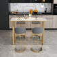 Contemporary Stone Top Bar Counter Rectangle Bar Counter with Sled Base Clearhalo 'Bar Furniture' 'Bar Tables' 'bar_tables' 'furn' 'furn_bar_tables' 'Furniture' 'furniture_bar_tables' 'Kitchen & Dining Furniture' 1200x1200_b024a380-e767-43d9-9d33-516a64f7dff0